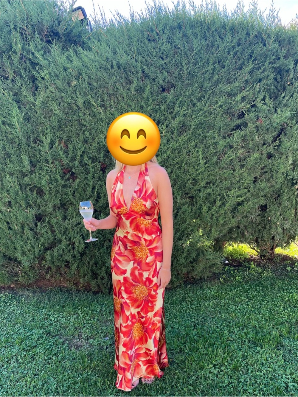 Reformation Daniela Silk Dress in Summer Day - Picture 5 of 5